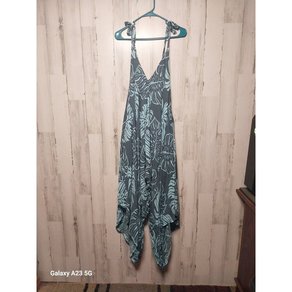 Hawaiian Batik Adjustable Tie Harem Jumpsuit The Makana Shop One Size